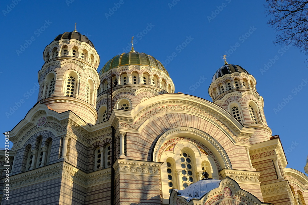 Fototapeta premium Nativity of Christ Cathedral in Riga, Latvia.