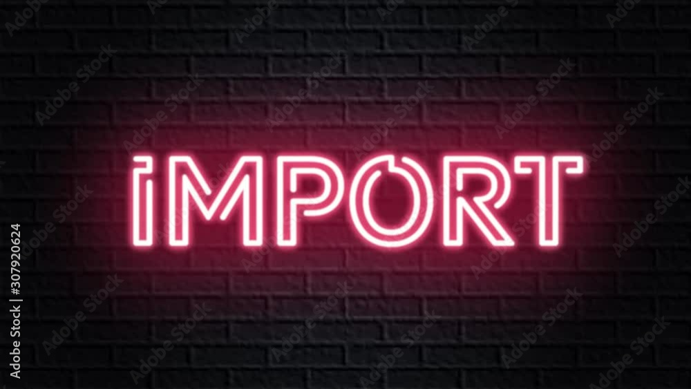 red neon video animation import red neon video animation import