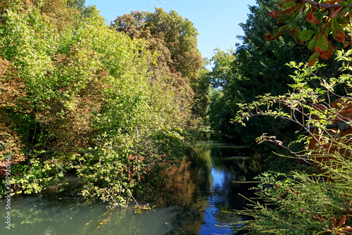 Route river in the french Vexin regional nature park