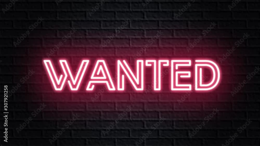 red neon video animation wanted red neon video animation wanted