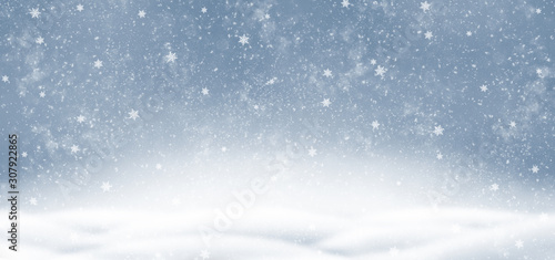 Wallpaper Mural Decorative Christmas background with bokeh lights and snowflakes. Torontodigital.ca