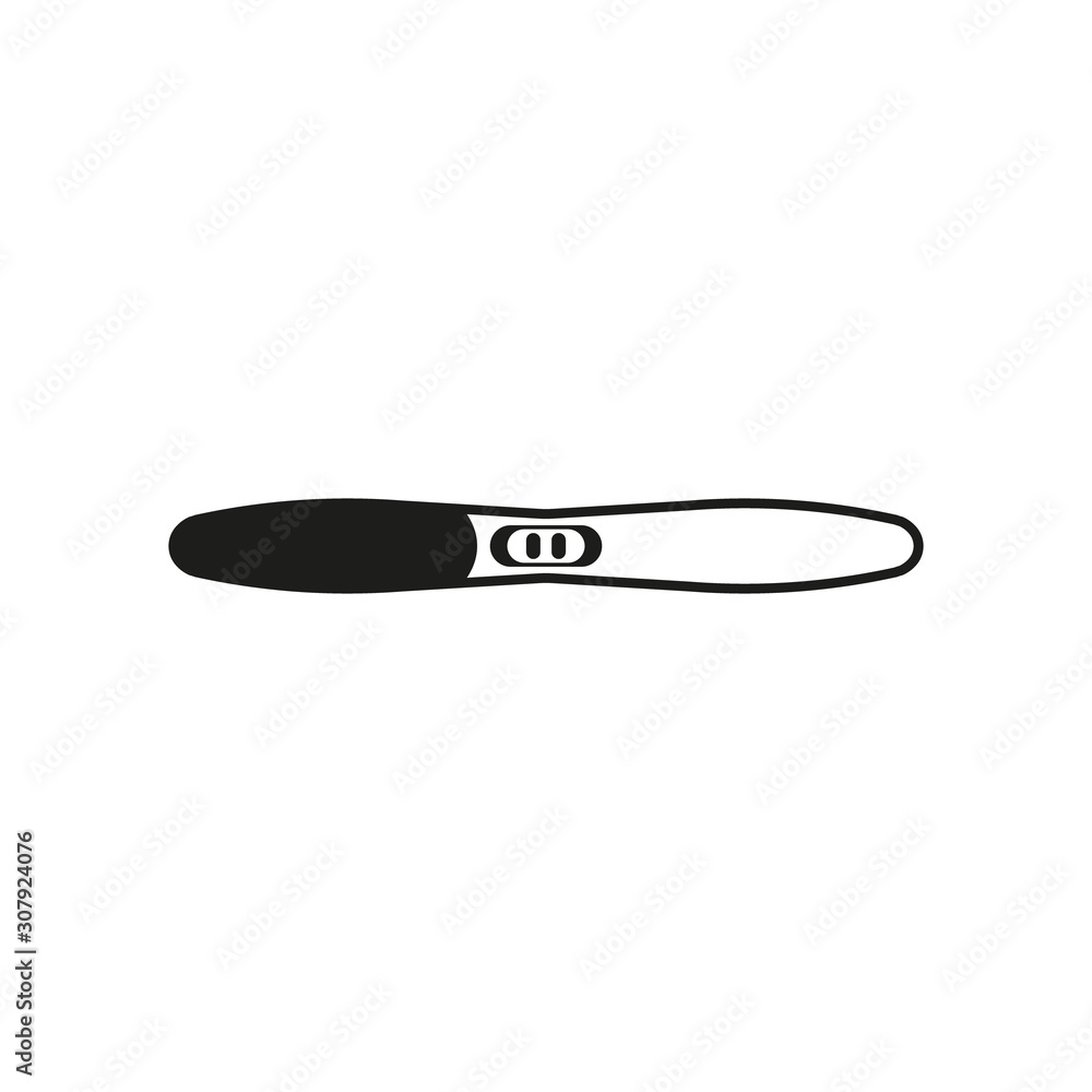 Positive pregnancy test icon. Line style. Vector. Positive pregnancy test icon. Line style. Vector.