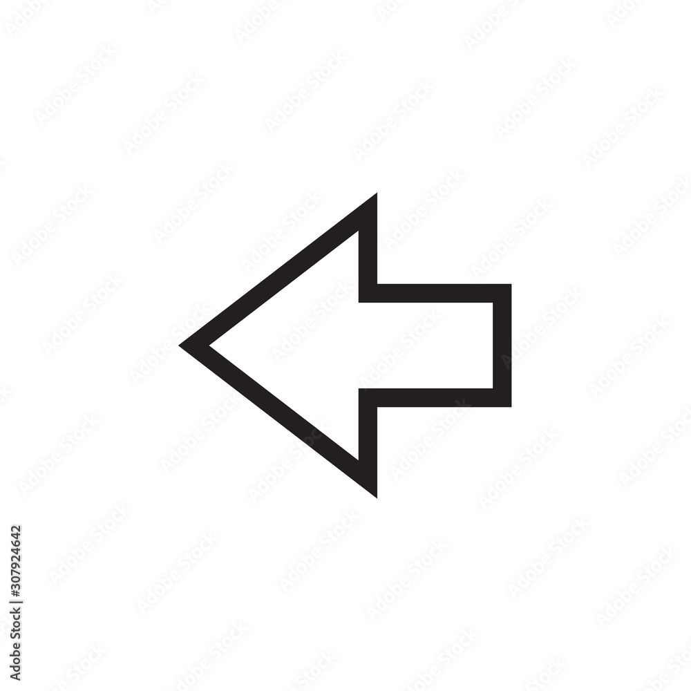 Arrow fat left icon vector isolated on background. Trendy web symbol. Pixel perfect. illustration EPS 10. - Vector. Arrow fat left icon vector isolated on background. Trendy web symbol. Pixel perfect. illustration EPS 10. - Vector.