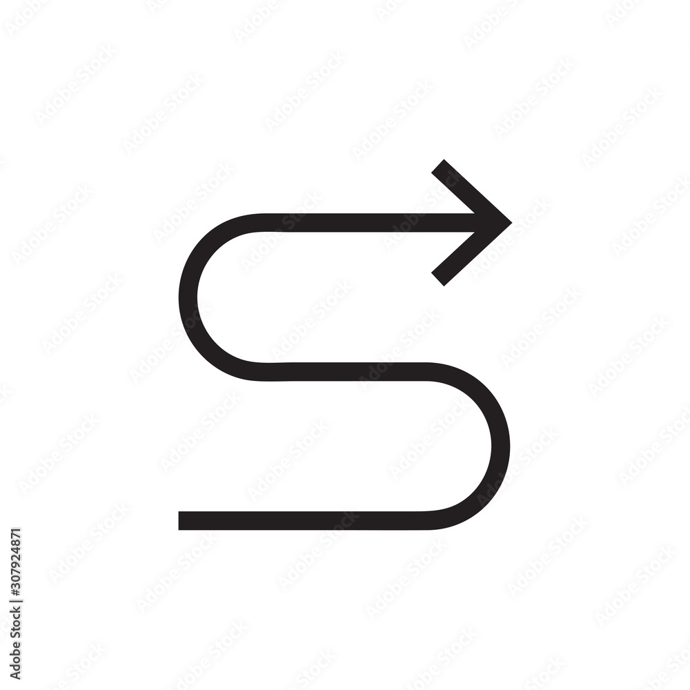 Arrow S icon vector isolated on background. Trendy web symbol. Pixel perfect. illustration EPS 10. - Vector. Arrow S icon vector isolated on background. Trendy web symbol. Pixel perfect. illustration EPS 10. - Vector.