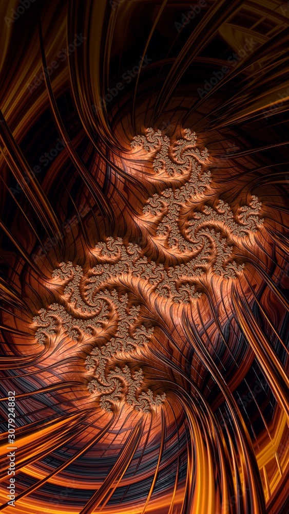Fototapeta premium Artfully 3D rendering fractal background