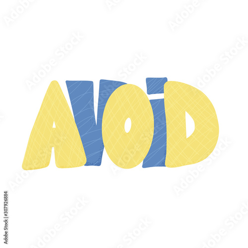 Avoid color hand drawn text. Vector lettering.