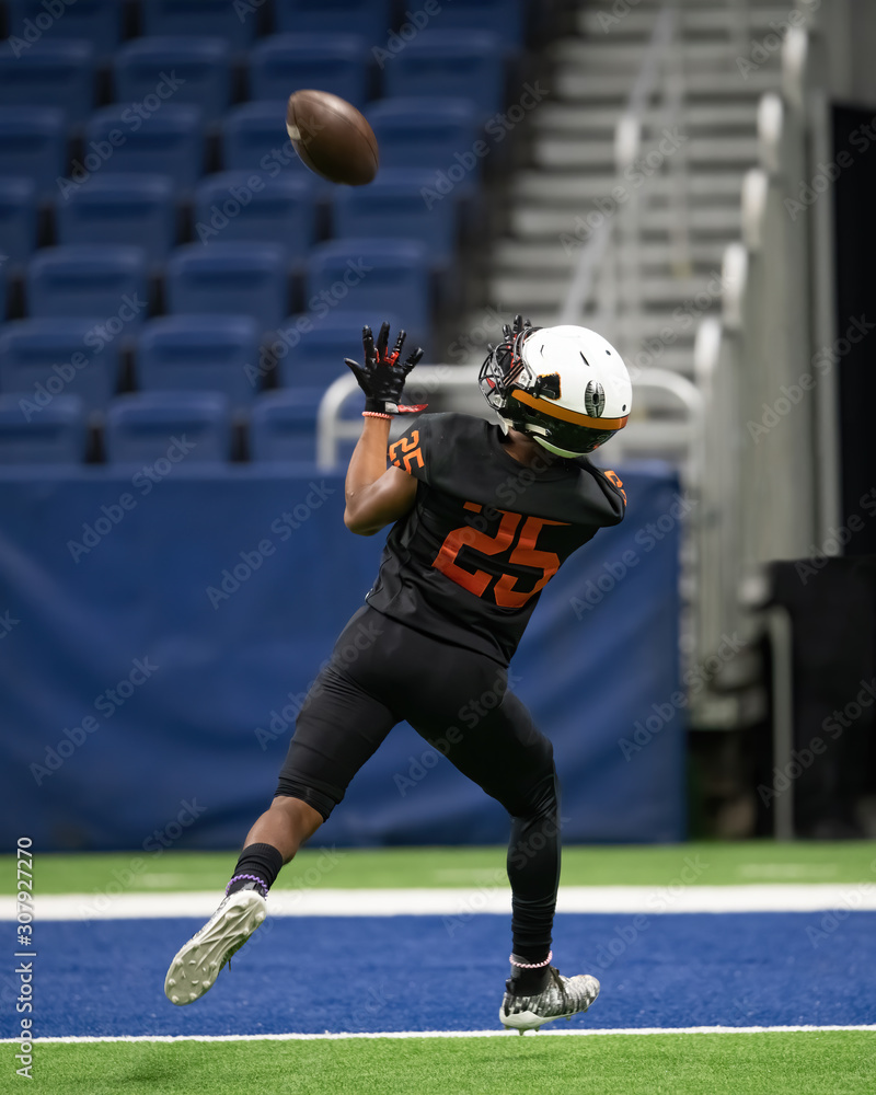 Football player in action during a game in South Texas Football player in action during a game in South Texas