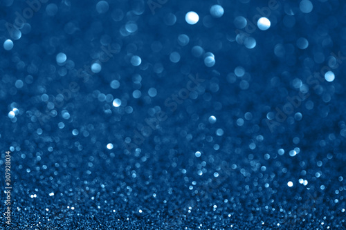 Classic blue glitter texture background.
