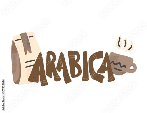 Coffe blend sorts vector. Robusta and arabica.