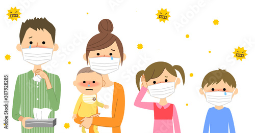  家族　花粉症　アレルギー