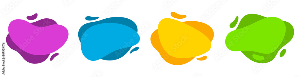Abstract banner. Liquid shapes set. Vector Abstract banner. Liquid shapes set. Vector