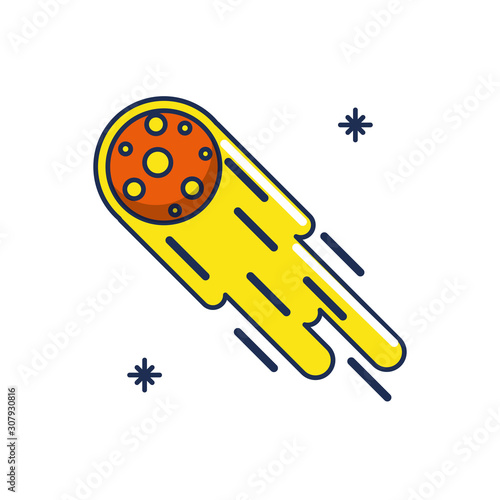 asteroid astrology line and fill image