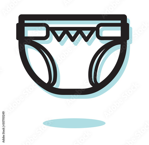 Disposable Baby Diaper - Icon