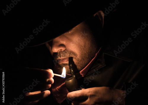 Cowboy e seu cachimbo photo