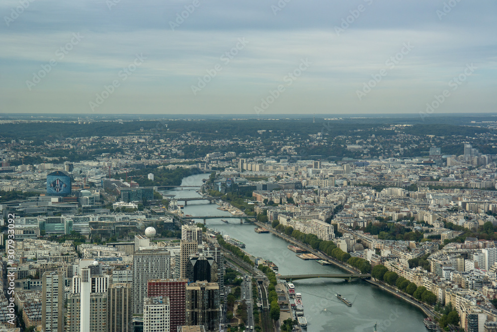 Seine and Paris view