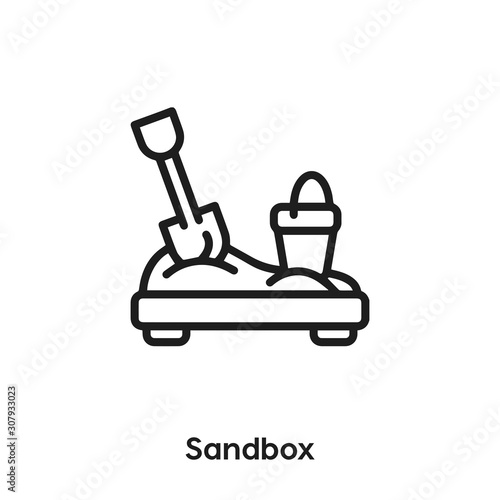 sandbox icon vector. bucket icon vector symbol illustration. Modern simple vector icon for your design. sandbox icon vector	