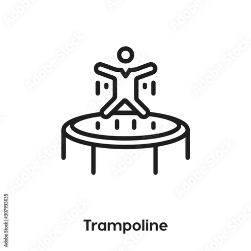 Trampoline icon vector. Jumping trampoline icon vector symbol illustration. Modern simple vector icon for your design. Trampoline icon vector. 