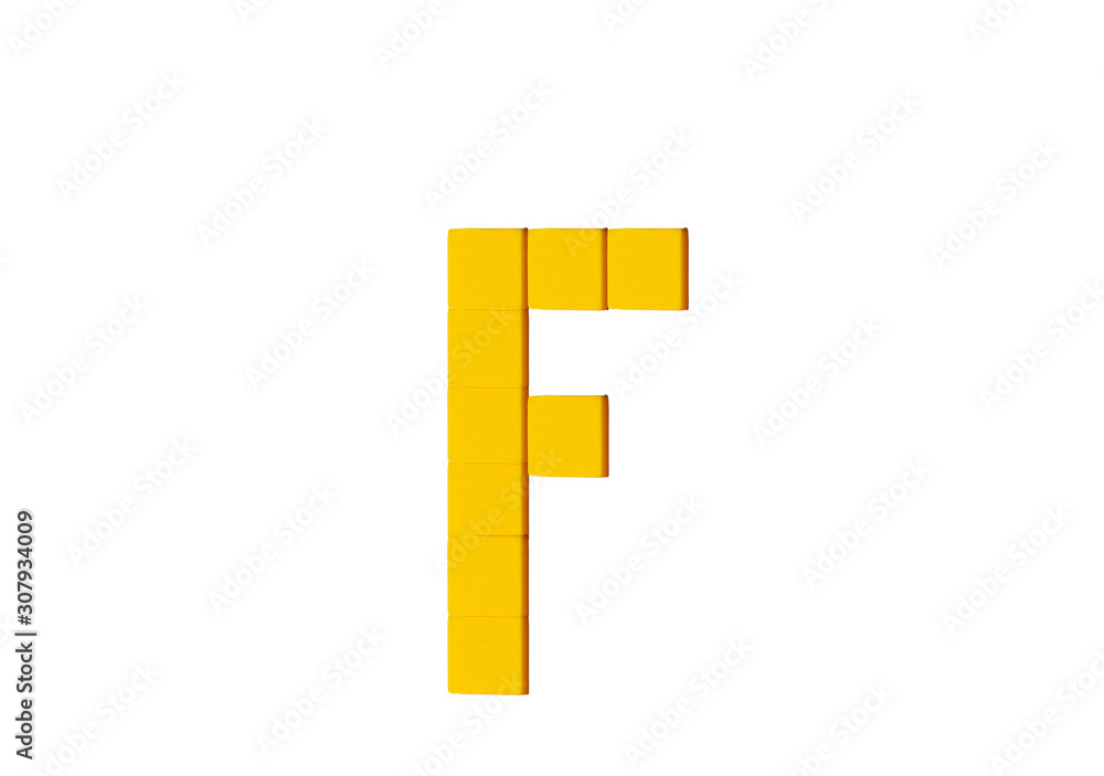 F lettre en jaune F lettre en jaune