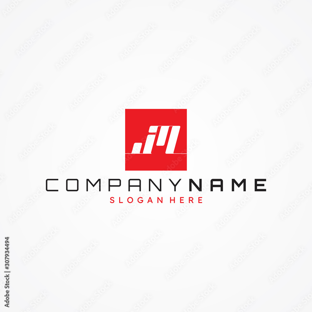 Vector letter JM monogram symbol design minimalist Vector letter JM monogram symbol design minimalist