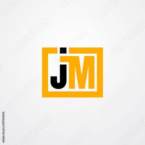 Vector letter JM monogram symbol design minimalist