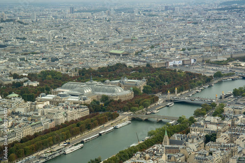Aerial view of paris from eiffel tower