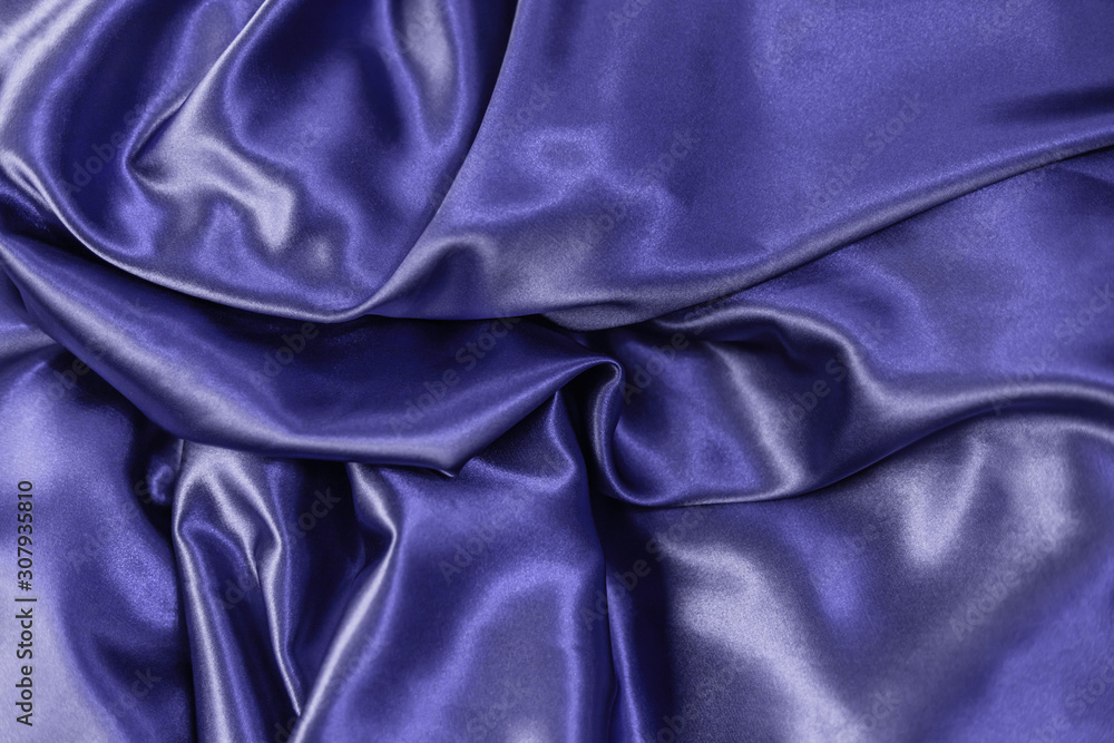 Classic Blue Pantone color of the year 2020 satin fabric Classic Blue Pantone color of the year 2020 satin fabric
