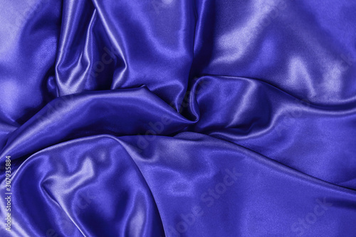 Classic Blue Pantone color of the year 2020 satin fabric