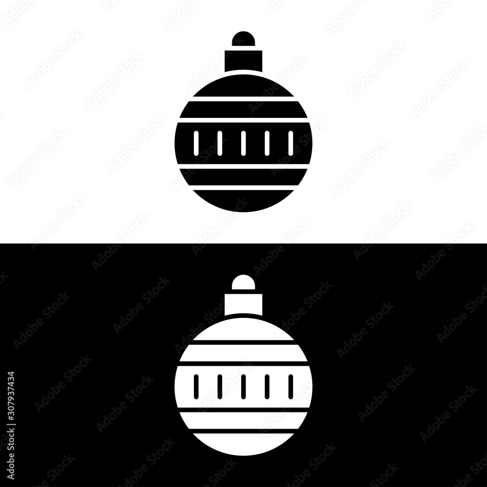 Christmas ball icon illustration isolated vector sign symbol