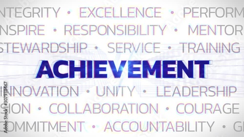 Achievement - Animated Title - Concept Buzzwords