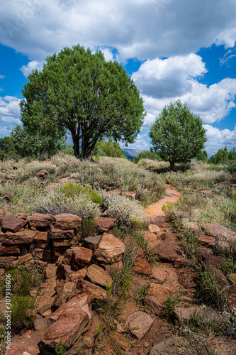 A trail leads the way at the Shoofly Village Archaeological Ruins in Payson, Arizona