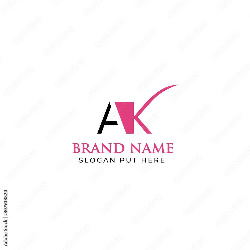 Creative and modern AK letter logo design template vector eps