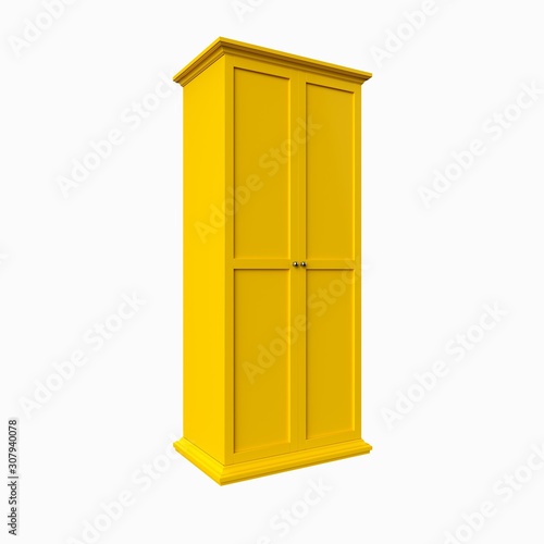 3d render of isolated cabinet on a white background.  © sanchopancho