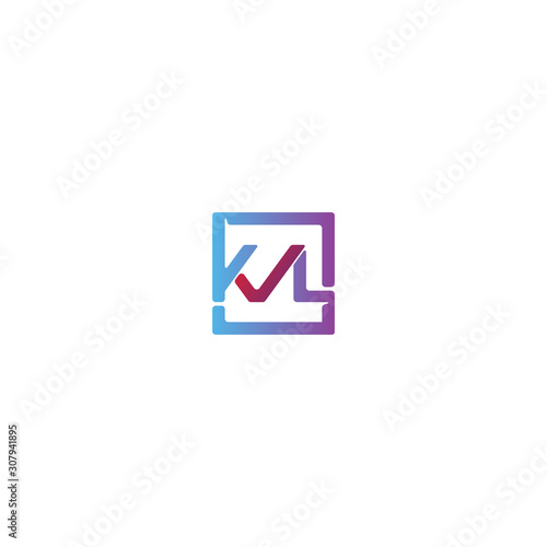 Combination of initial letter KVL and checklist logo design colorful Free Download Combination of initial letter KVL and checklist logo design colorful - GFXLoad