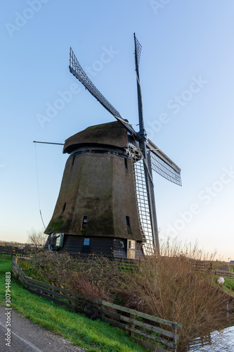 old dutch windmill in holland