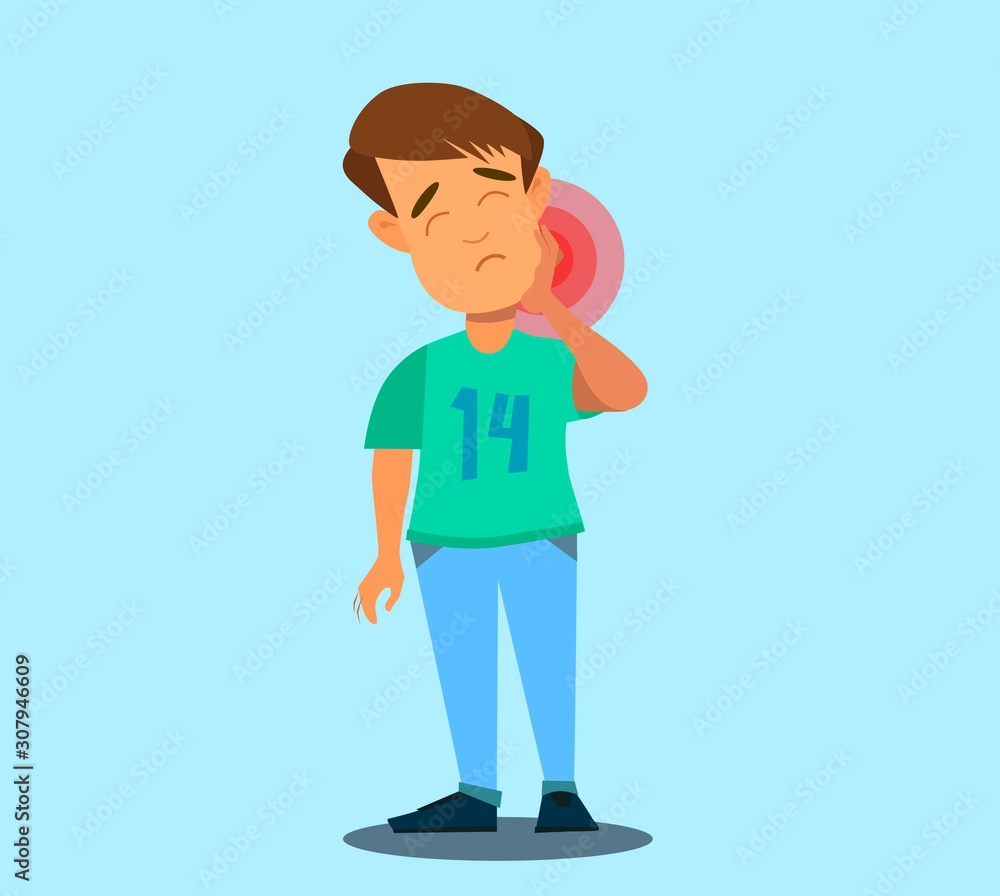 Set of character men with pain in different parts of the body. Backache, abdominal pain, headache, migraine. Vector illustration in cartoon style Set of character men with pain in different parts of the body. Backache, abdominal pain, headache, migraine. Vector illustration in cartoon style