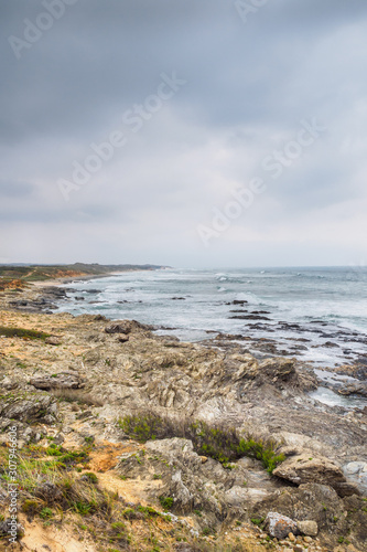 Coastline with cliff and beach  Alentejo  Portugal
