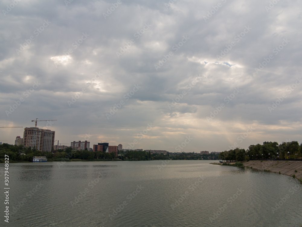 Kalmius river in Donetsk