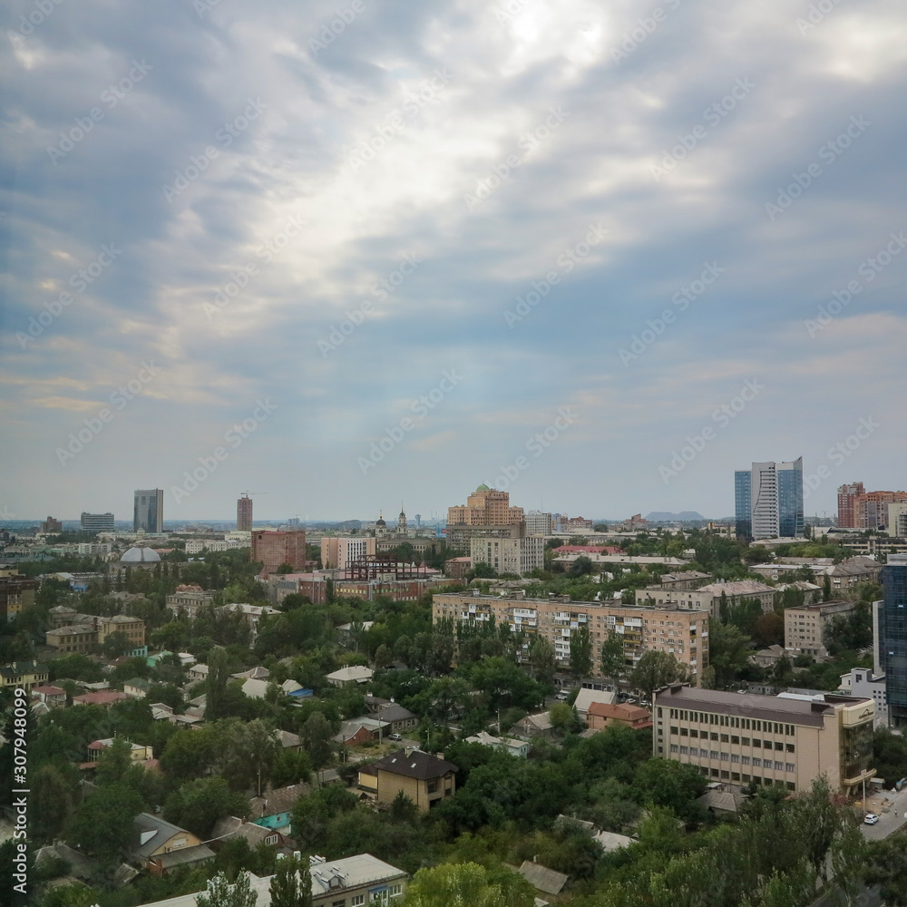 Panoramic view over Donetsk City center Panoramic view over Donetsk City center