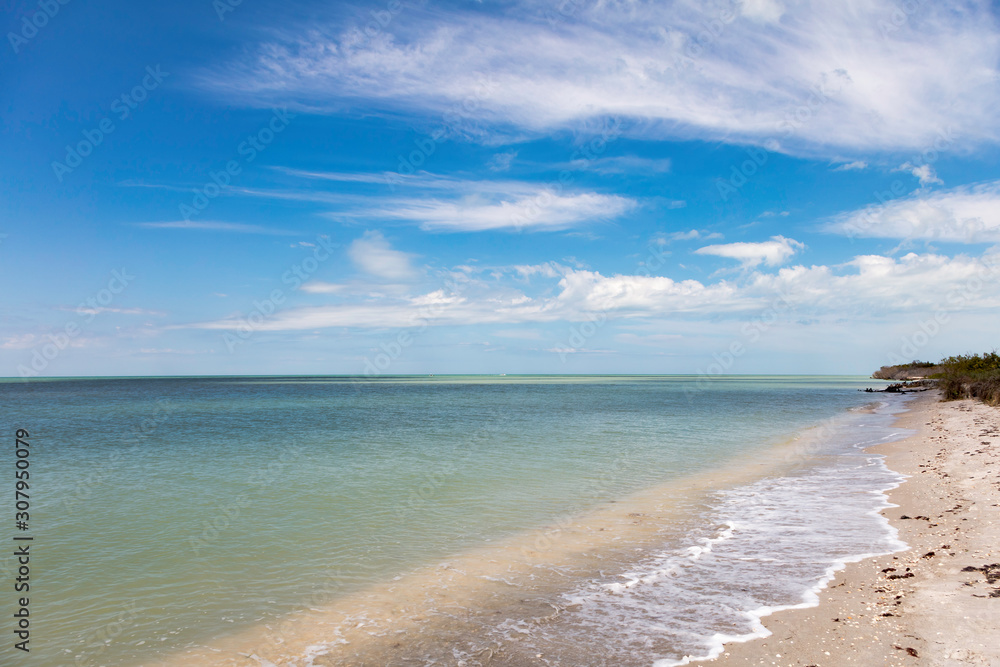 Water, beach and beautiful cloudes, Florida, USA