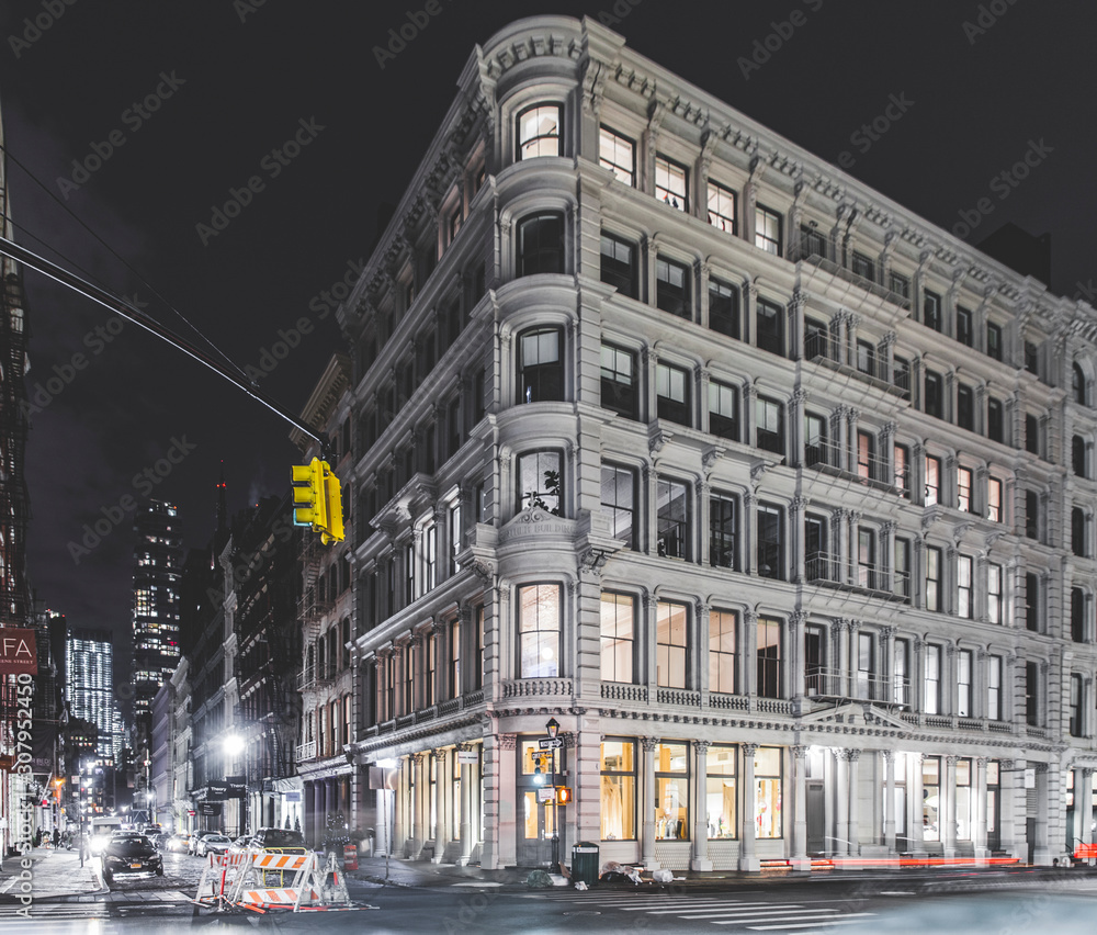 Fototapeta premium New York, December, 2017, Soho at night