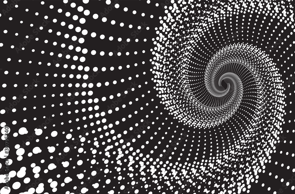 Dotted Halftone Vector Spiral Pattern or Texture Dotted Halftone Vector Spiral Pattern or Texture