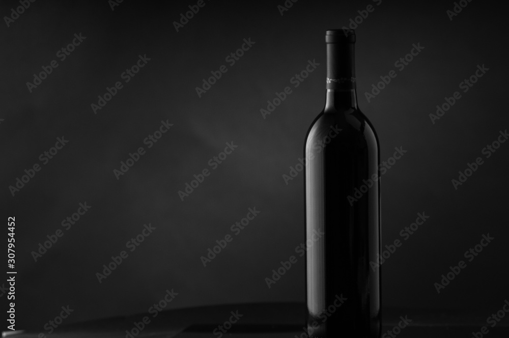 A generic wine bottle on a plain background A generic wine bottle on a plain background