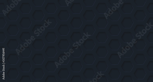 Wallpaper Mural dark background with hexagonal net, vector illustration Torontodigital.ca