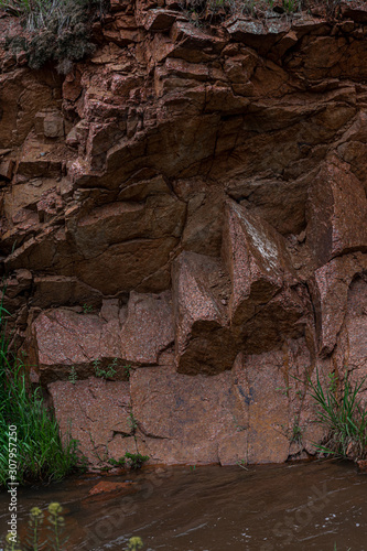 Red rock mountainside in Colorado photo