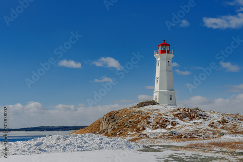 Lighthouse in Louisbourg, Nova Scotia © Billie