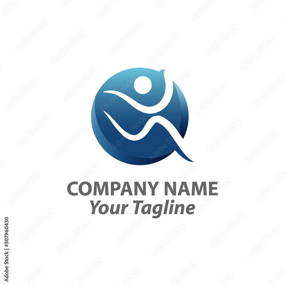 Creative people logo design vector template element Creative people logo design vector template element