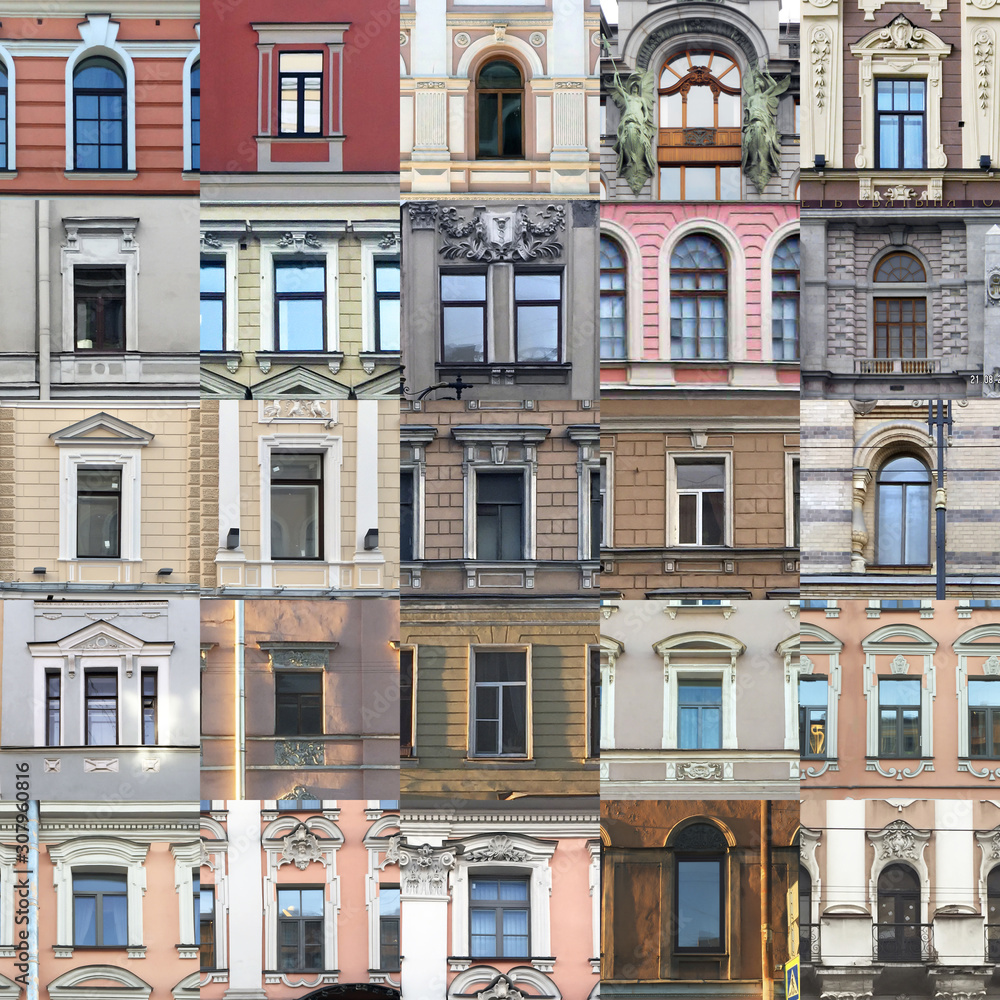 Collection №2 of 25 windows from St. Petersburg