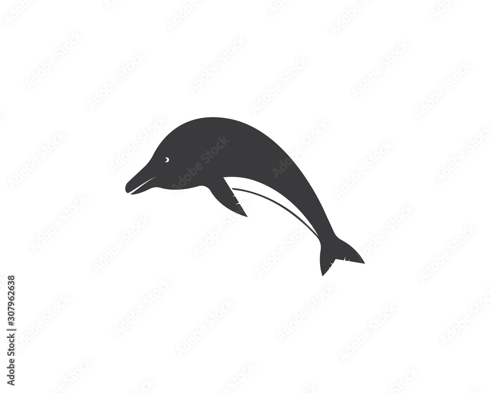 Fototapeta premium Dolphin logo icon vector