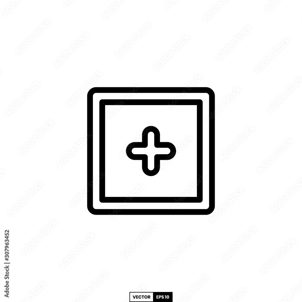 Add button icon, design inspiration vector template for interface and any purpose Add button icon, design inspiration vector template for interface and any purpose