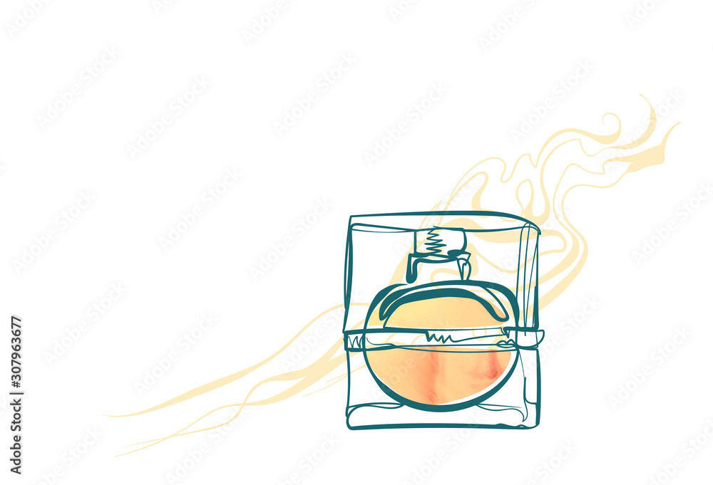 perfume line art sketch outline isolated design element cosmetics vector perfume line art sketch outline isolated design element cosmetics vector